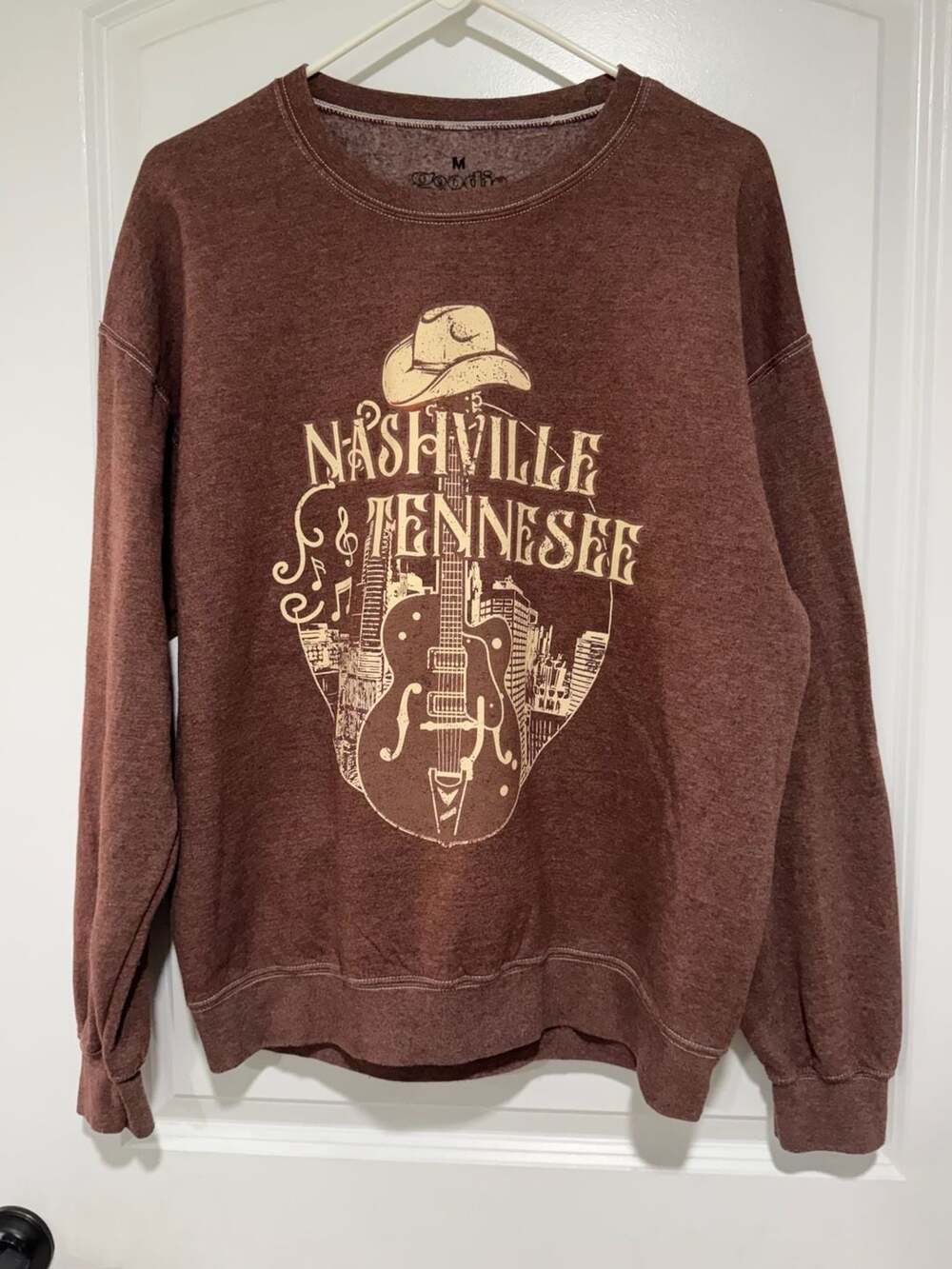 Nashville Tennessee Graphic Sweatshirt Western Country Cozy Oversized Medium